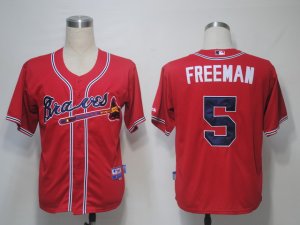 MLB Atlanta Braves #5 Freeman Red[Cool Base]