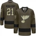 St. Louis Blues #21 Patrik Berglund Green Salute to Service Stitched NHL Jersey