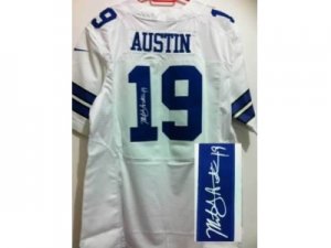 Nike Dallas Cowboys #19 Miles Austin white jerseys[Elite signature]