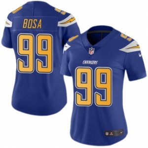 Women\'s Nike San Diego Chargers #99 Joey Bosa Limited Electric Blue Rush NFL Jersey