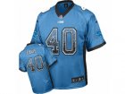Mens Nike Detroit Lions #40 Jarrad Davis Elite Light Blue Drift Fashion NFL Jersey