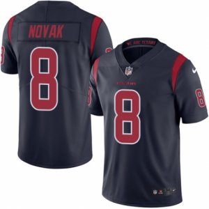 Mens Nike Houston Texans #8 Nick Novak Limited Navy Blue Rush NFL Jersey