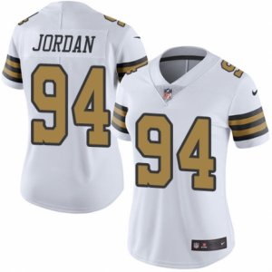 Women\'s Nike New Orleans Saints #94 Cameron Jordan Limited White Rush NFL Jersey