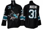 nhl San Jose Sharks Ice Hockey #31 Antti Niemi Black