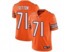 Mens Nike Chicago Bears #71 Josh Sitton Vapor Untouchable Limited Orange Rush NFL Jersey