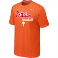 Nike MLB Philadelphia Phillies 2014 Home Practice T-Shirt - Orange