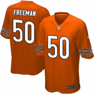 Men\'s Nike Chicago Bears #50 Jerrell Freeman Game Orange Alternate NFL Jersey