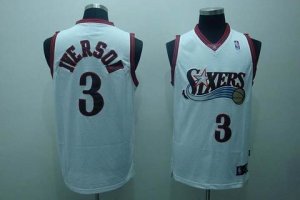 nba fans philadelphia 76ers #3 iverson swingman white