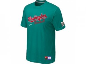 MLB Washington Nationals Green Nike Short Sleeve Practice T-Shirt