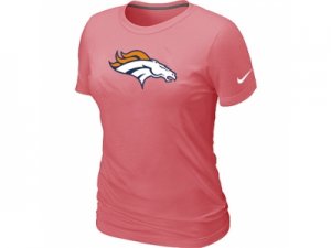 Women Denver Broncos Pink Logo T-Shirt