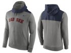 Mens Boston Red Sox Nike Gray Cooperstown Collection Hybrid Pullover Hoodie