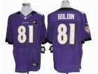 Nike Baltimore Ravens #81 Anquan Boldin purple jerseys[Elite Art Patch]