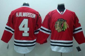 nhl chicago blackhawks #4 hjalmarsson red