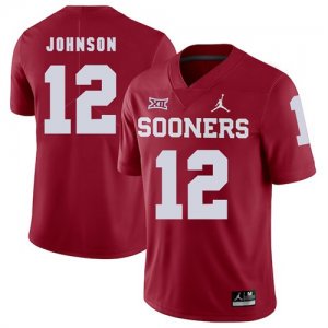 Oklahoma Sooners #12 Will Johnson Red College Football Jersey