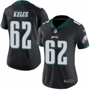 Women\'s Nike Philadelphia Eagles #62 Jason Kelce Limited Black Rush NFL Jersey