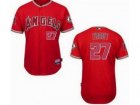 mlb Youth Los Angeles Angels #27 Mike Trout Red jerseys