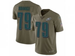 Men Nike Philadelphia Eagles #79 Brandon Brooks Limited Olive 2017 Salute to Service NFL Jersey