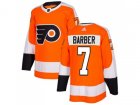 Youth Adidas Philadelphia Flyers #7 Bill Barber Orange Home Authentic Stitched NHL Jersey