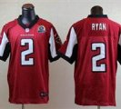 Nike Falcons #2 Matt Ryan Red With Hall of Fame 50th Patch NFL Elite Jersey