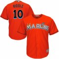 Marlins #10 JT Riddle Orange Cool Base Jersey