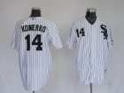 mlb chicago white sox #14 konerko white[black strip]