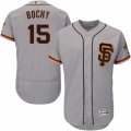 Mens Majestic San Francisco Giants #15 Bruce Bochy Gray Flexbase Authentic Collection MLB Jersey