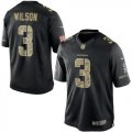 Nike Seattle Seahawks #3 Russell Wilson Black Salute to Service Jerseys(Limited)