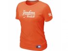 Women New York Yankees Nike Orange Short Sleeve Practice T-Shirt