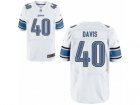 Mens Nike Detroit Lions #40 Jarrad Davis Elite White NFL Jersey