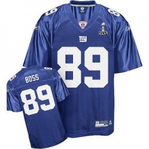 New York Giants #89 Boss 2012 Super Bowl XLVI Blue