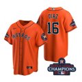 Astros #16 Aledmys Diaz Orange 2022 World Series Champions Cool Base Jersey