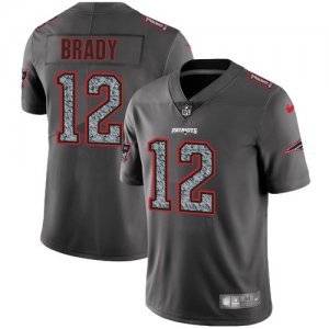 Nike Patriots #12 Tom Brady Gray Static Vapor Untouchable Limited Jersey