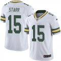 Nike Green Bay Packers #15 Bart Starr White Mens Stitched NFL Limited Rush Jersey