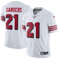 Nike 49ers #21 Deion Sanders White Color Rush Vapor Untouchable Limited Jersey