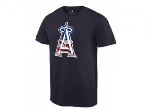 Mens Los Angeles Angels USA Flag Fashion T-Shirt Navy Blue