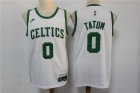 Celtics #0 Jayson Tatum White Nike Diamond 75th Anniversary City Edition Throwback Swingman