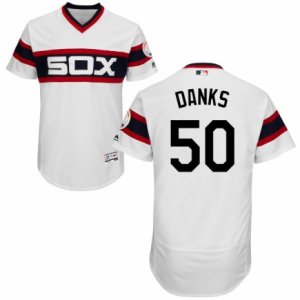 Men\'s Majestic Chicago White Sox #50 John Danks White Flexbase Authentic Collection MLB Jersey