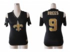 Nike Women New Orleans Saints #9 Drew Brees field flirt fashion black(2012)