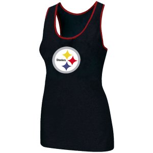 Nike Pittsburgh Steelers Ladies Big Logo Tri-Blend Racerback stretch Tank Top Black