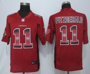 2015 New Nike Arizona Cardinals #11 Fitzgerald Red Strobe Jerseys(Limited)