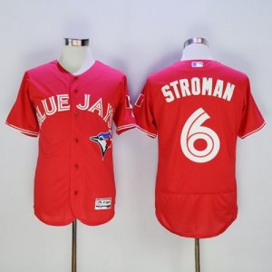 Toronto Blue Jays #6 Marcus Stroman Red Flexbase Authentic Collection Canada Day Stitched MLB Jersey