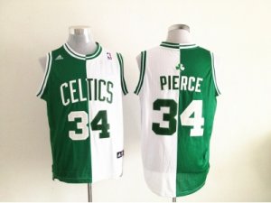 nba boston celtics #34 pierce white-green[strip][revolution 30 swingman]