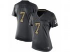 Women Nike Los Angeles Chargers #7 Doug Flutie Limited Black 2016 Salute to Service NFL Jersey