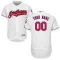 Cleveland Indians White Mens Customized Flexbase Jersey