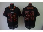 Nike NFL Chicago Bears #34 Walter Payton Lights Out Black Elite Jerseys