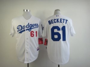 mlb jerseys los angeles dodgers #61 beckett white