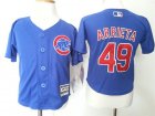 Cubs# 49 Jake Arrieta Blue Toddler Jersey