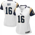 Women Nike St. Louis Rams #16 Jared Goff White Stitched NFL Elite Jersey