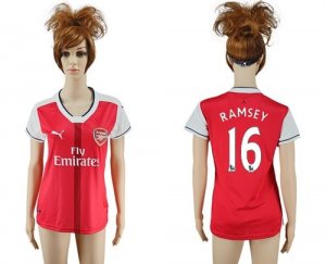 Womens Arsenal #16 Ramsey Home Soccer Club Jersey