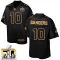 Nike Denver Broncos #10 Emmanuel Sanders Black Super Bowl 50 Men Stitched NFL Elite Pro Line Gold Collection Jersey
